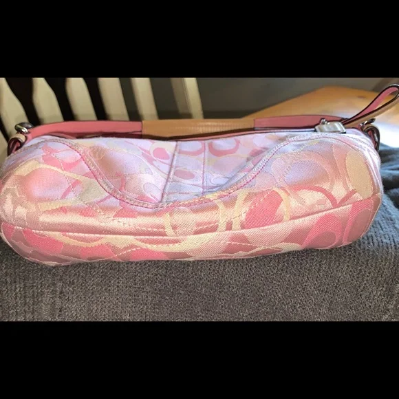 Coach Pink and Cream Women's Bag - Picture 3 of 7